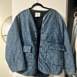 Mango Dark Blue Quilted Jacket